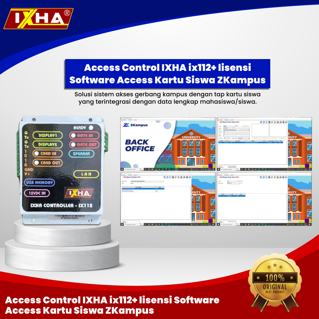 access control ixha ix112 + lisensi software zkampus1