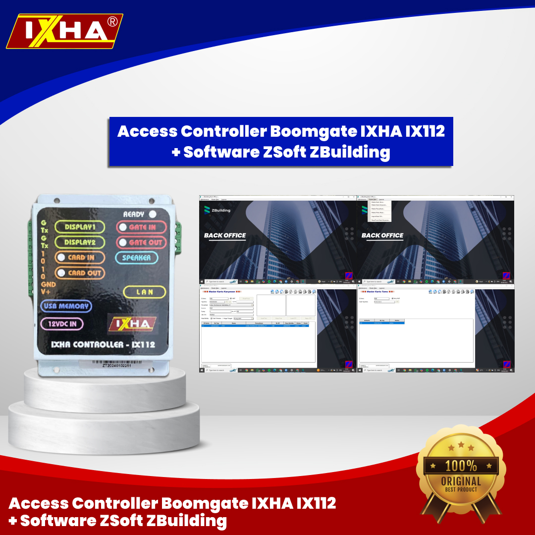 access controller boomgate ixha ix112 + software zbuilding1