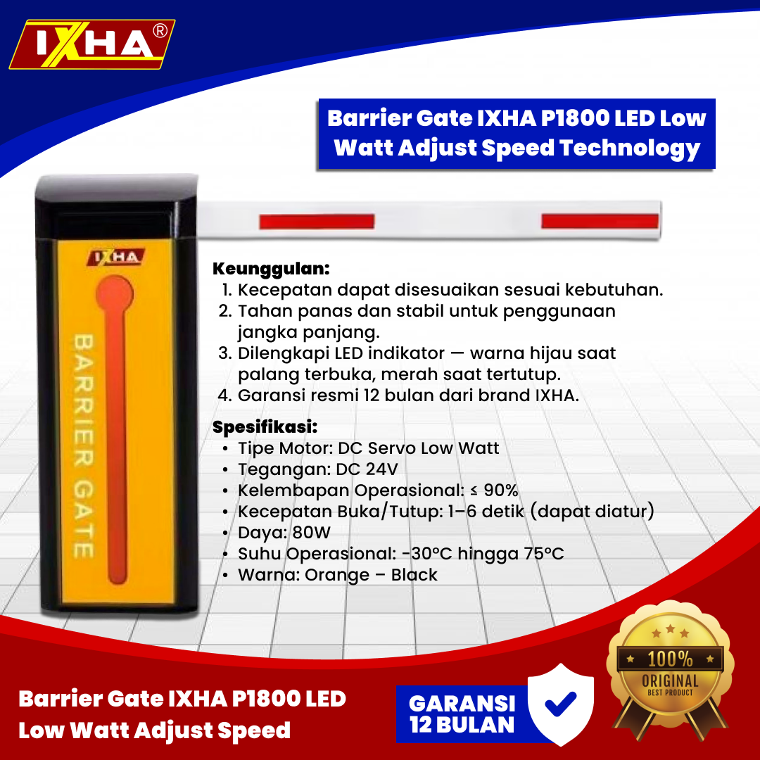 barrier gate ixha p1800 led low watt1