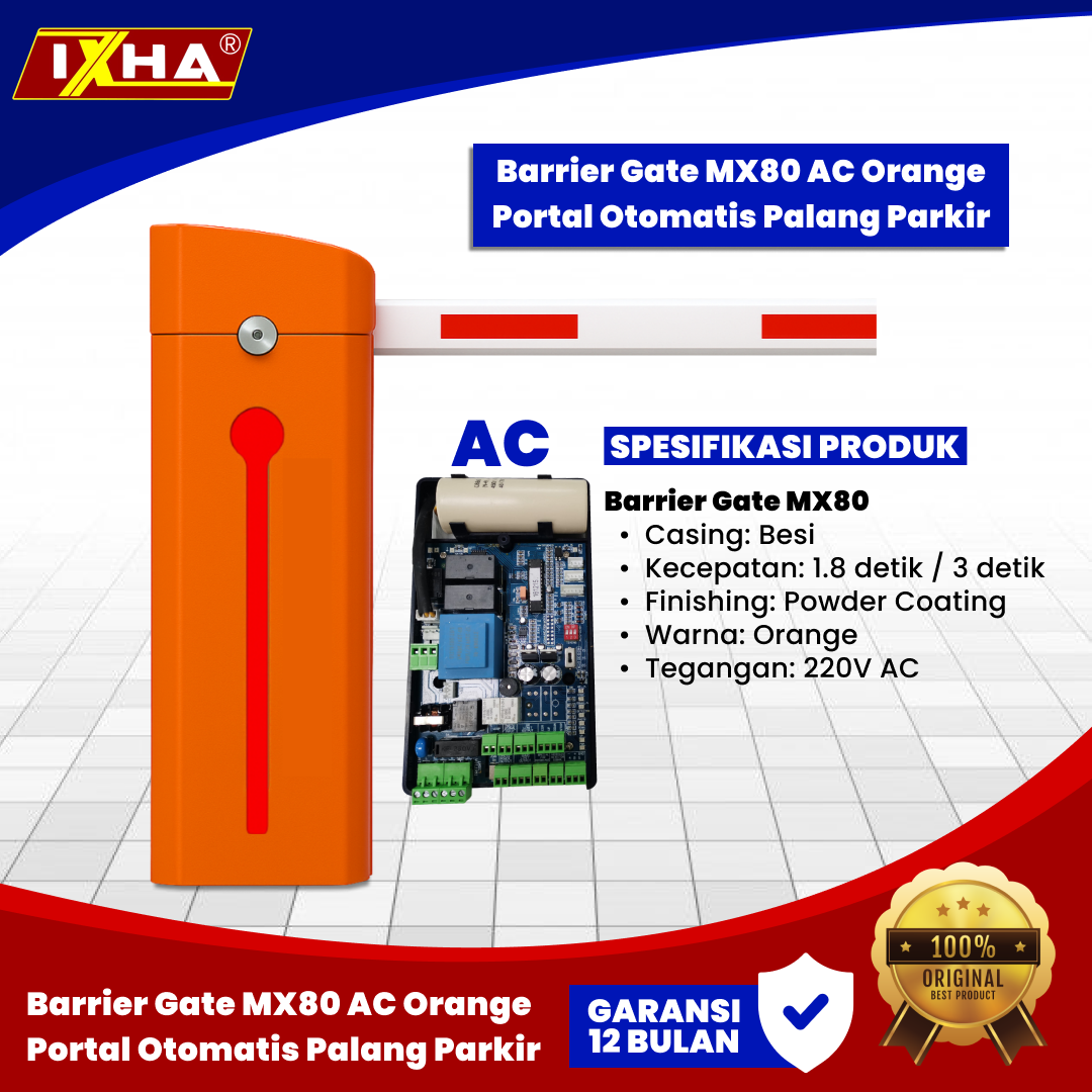 barrier gate mx80 ac orange portal otomatis palang parkir1