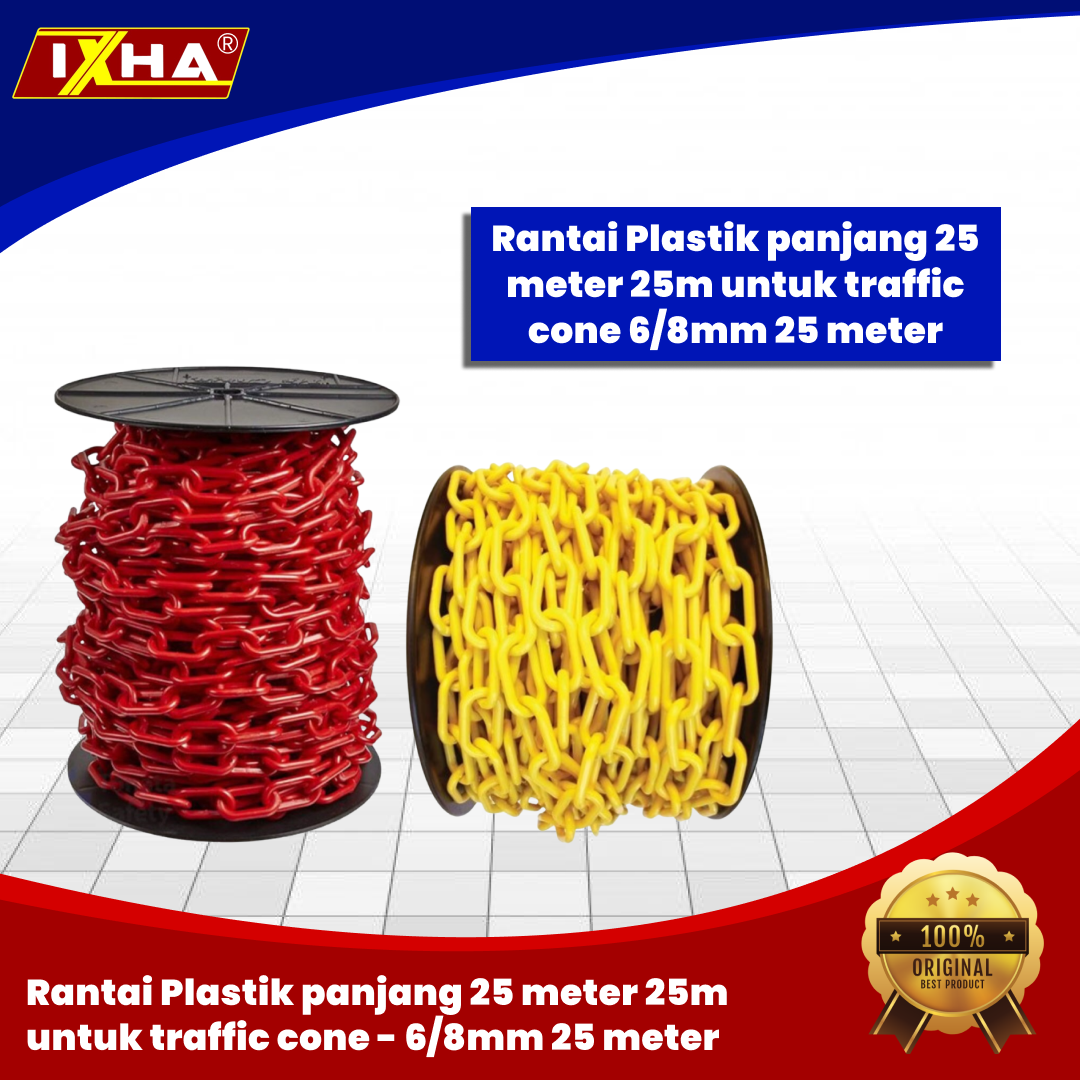 rantai plastik panjang 25 meter 25m untuk traffic cone1