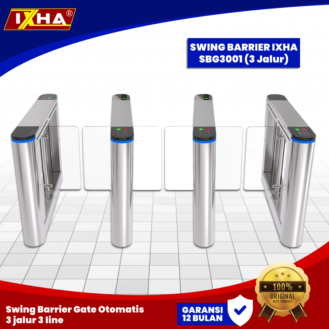swing barrier gate otomatis 3 jalur 3 line. 3