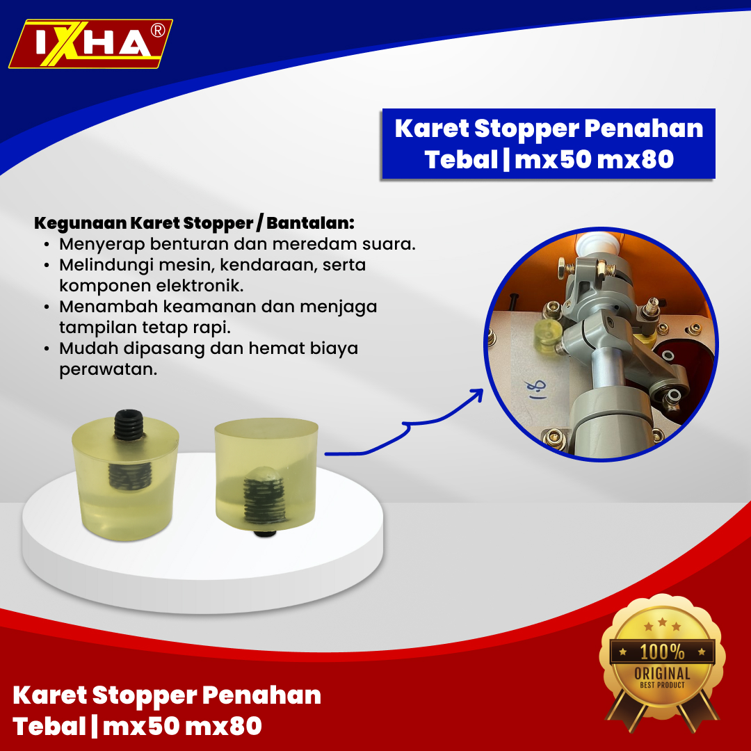 karet stopper penahan tebal mx50 mx80. 1