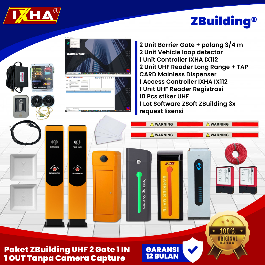 paket zbuilding uhf 2 gate 1 in 1 out tanpa camera capture 1