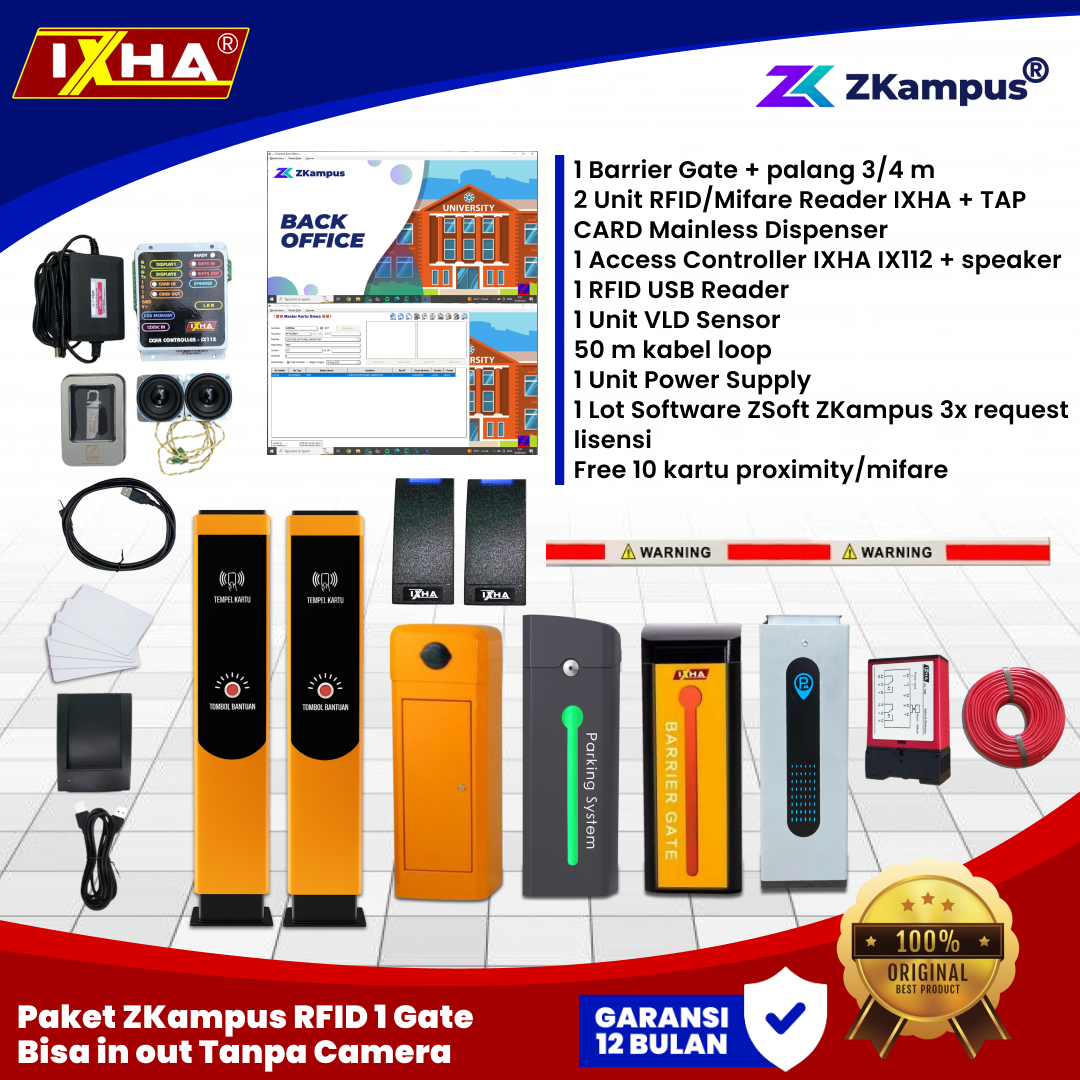paket zkampus rfid 1 gate bisa in out tanpa camera 1