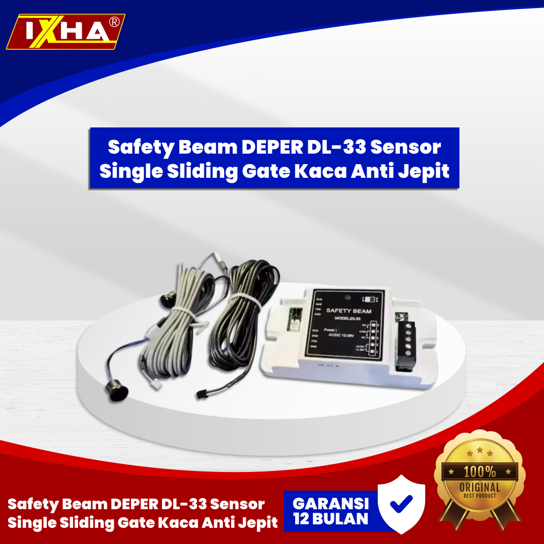 safety beam deper dl 33 sensor single sliding gate kaca anti jepit 1