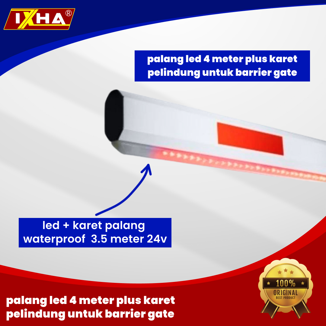 palang led 4 meter plus karet pelindung ixha2