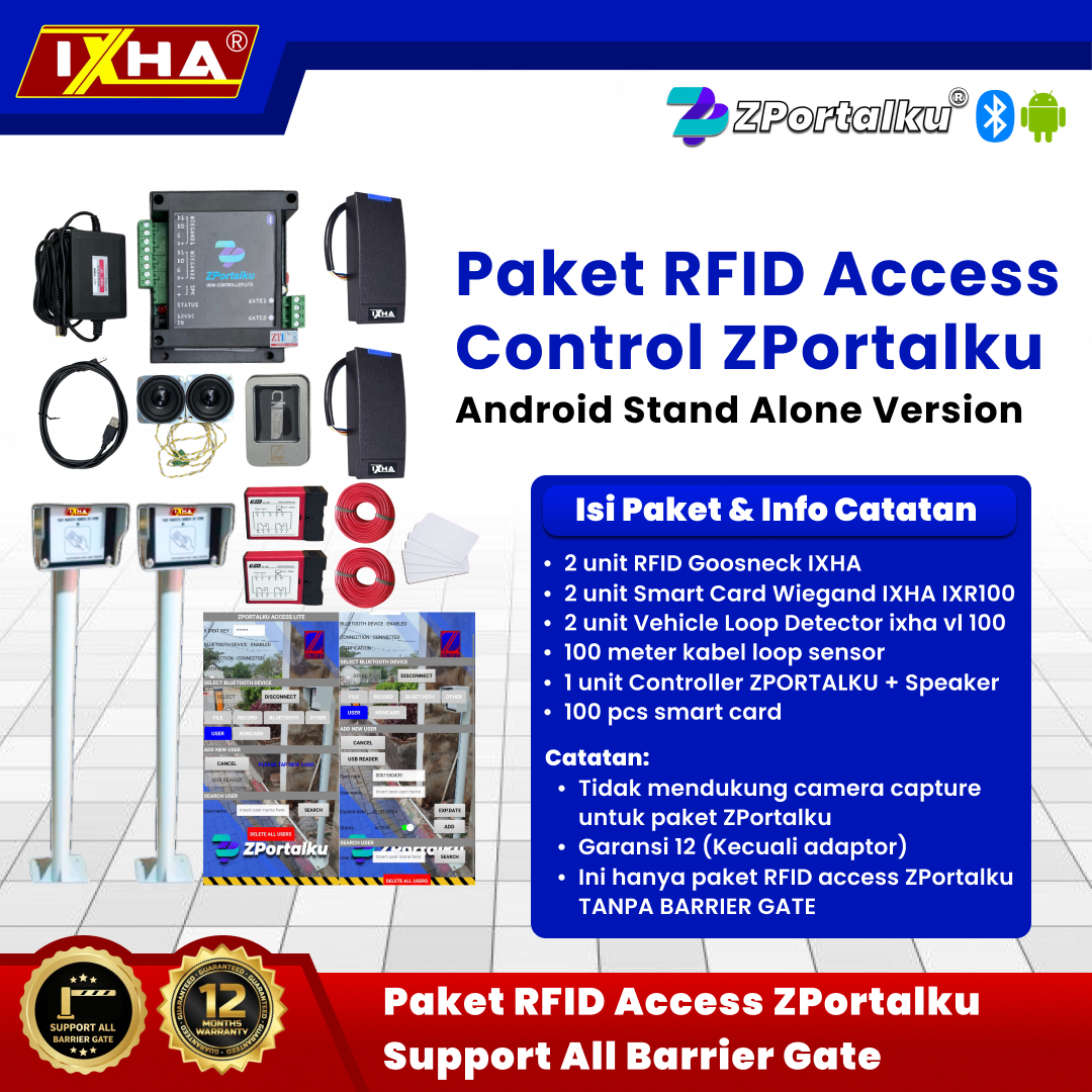 paket rfid access zportalku tanpa barrier gate support all barrier gate 1