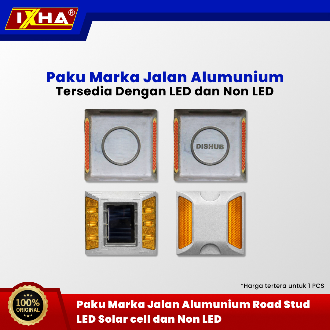 paku marka jalan alumunium road stud led solar cell dan non led 1