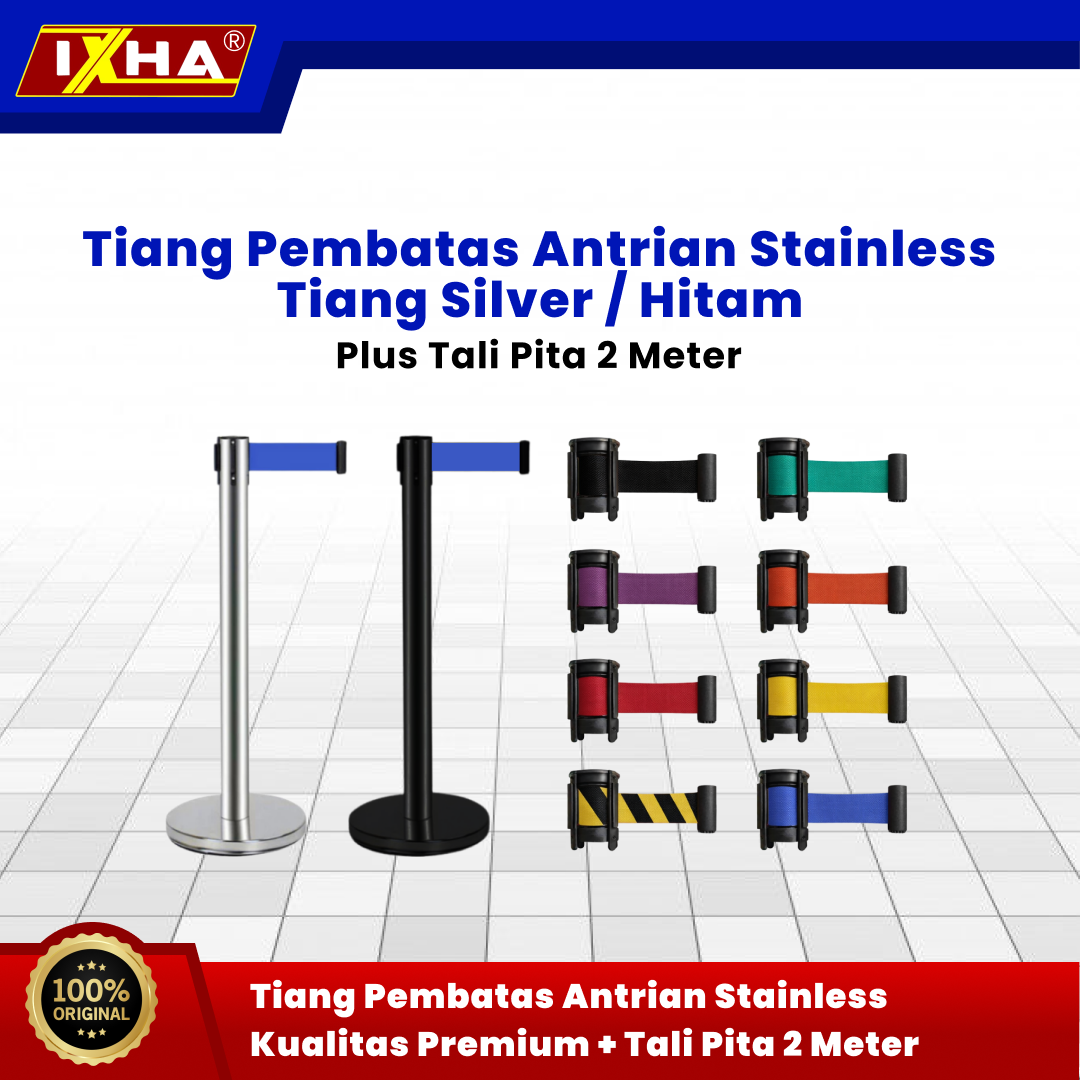 tiang pembatas tiang antrian stainless pita