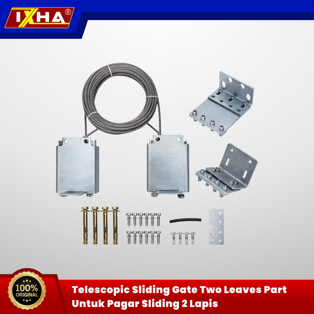 telescopic sliding gate two leaves part untuk pagar sliding 2 lapis 1