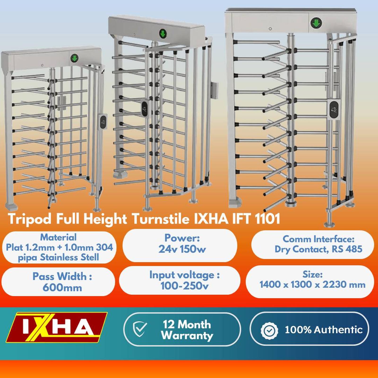 Full Height Tripod Turnstile IXHA IFT 1101