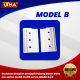 dudukan bracket penjepit palang boom gate mx series mx50 mx80 servo. 3