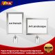 papan pengumuman tiang antrian sign board frame a4 f4 full stainless landscape & potrait 1