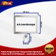 papan pengumuman tiang antrian sign board frame a4 f4 full stainless landscape & potrait 4